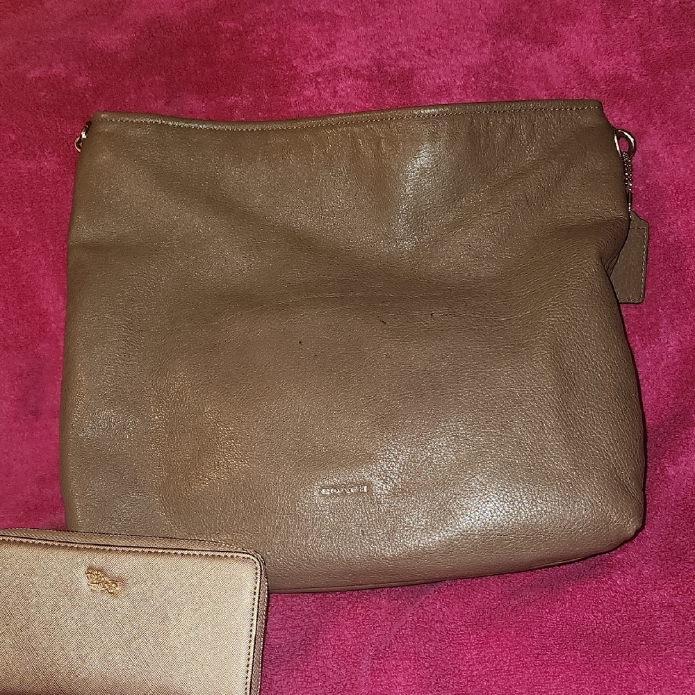 Calvin Klein Brown Leather Shoulder Bag